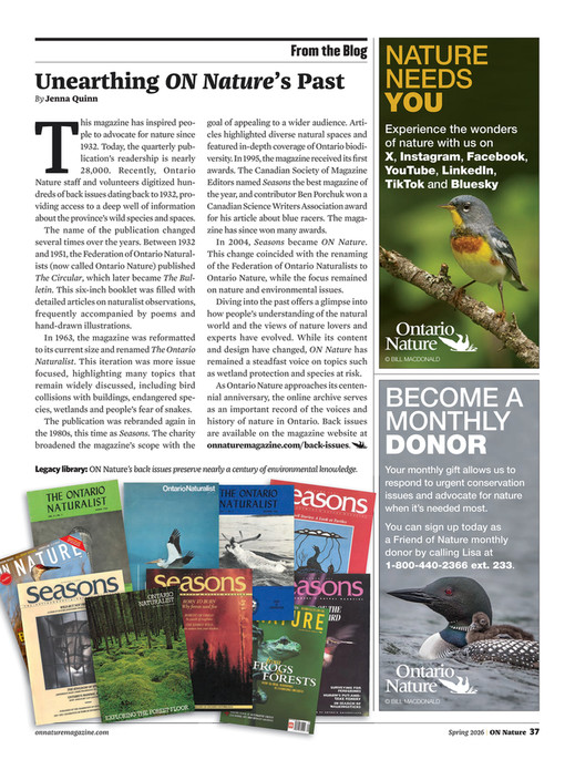 ON Nature magazine - Spring 2026 - Page 38-39
